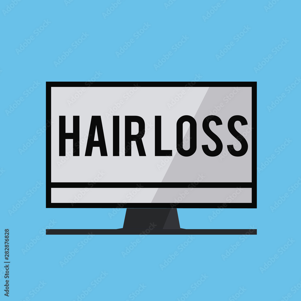 Text sign showing Hair Loss. Conceptual photo Loss of huanalysis hair from the head or any part of the body Balding. Text sign showing Hair Loss. Conceptual photo Loss of huanalysis hair from the head or any part of the body Balding.