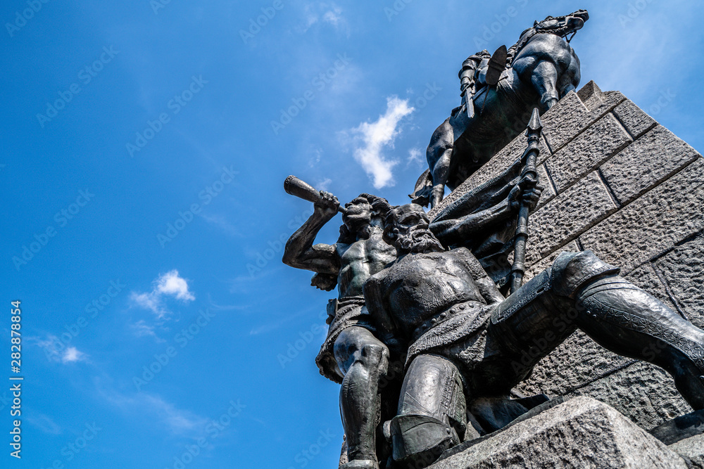 Jan Matejko Square. Grunwald Monument in Krakow. Poland Jan Matejko Square. Grunwald Monument in Krakow. Poland