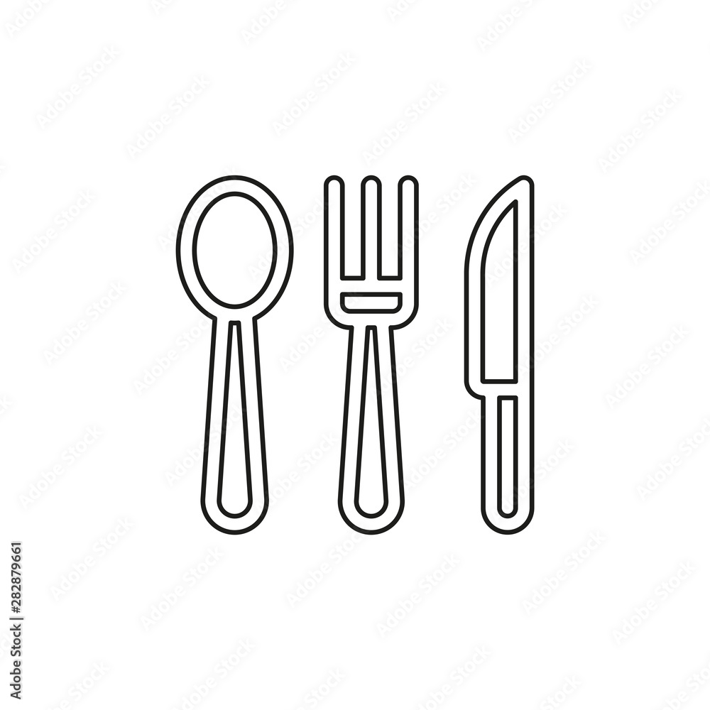 Knife, Fork and Spoon vector icon Knife, Fork and Spoon vector icon