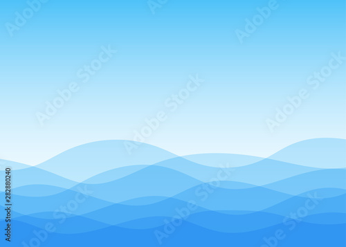 Abstract vector blue lines wave layer shape zigzag concept background