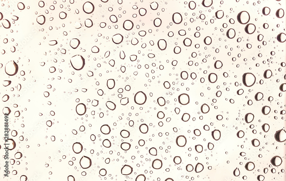 Background of rain on glass of window
