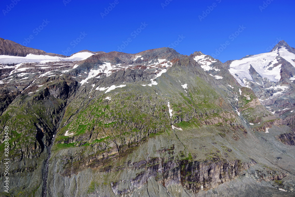 Summer alpine landscape in National Park Hohe Tauern, Austria. Panorama of the Alps, National Park Hohe Tauern