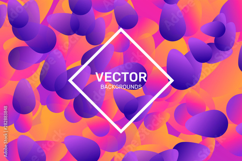 Vector colored blots, seamless rectangular four-colored pattern, multi-colored spots, flat drops and smudges. 