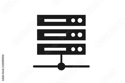 Next Generation Web Hosting or Web Server icon vector on white background