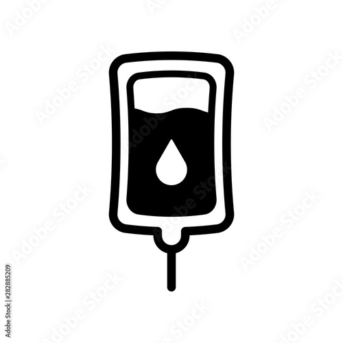 Blood Bag Vector Icon Design Template