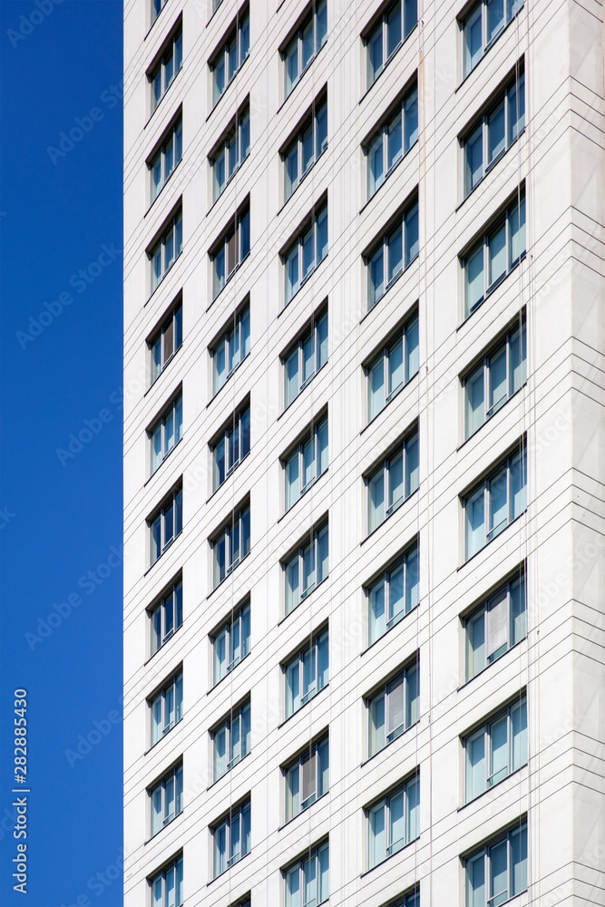 White high white concrete building White high white concrete building