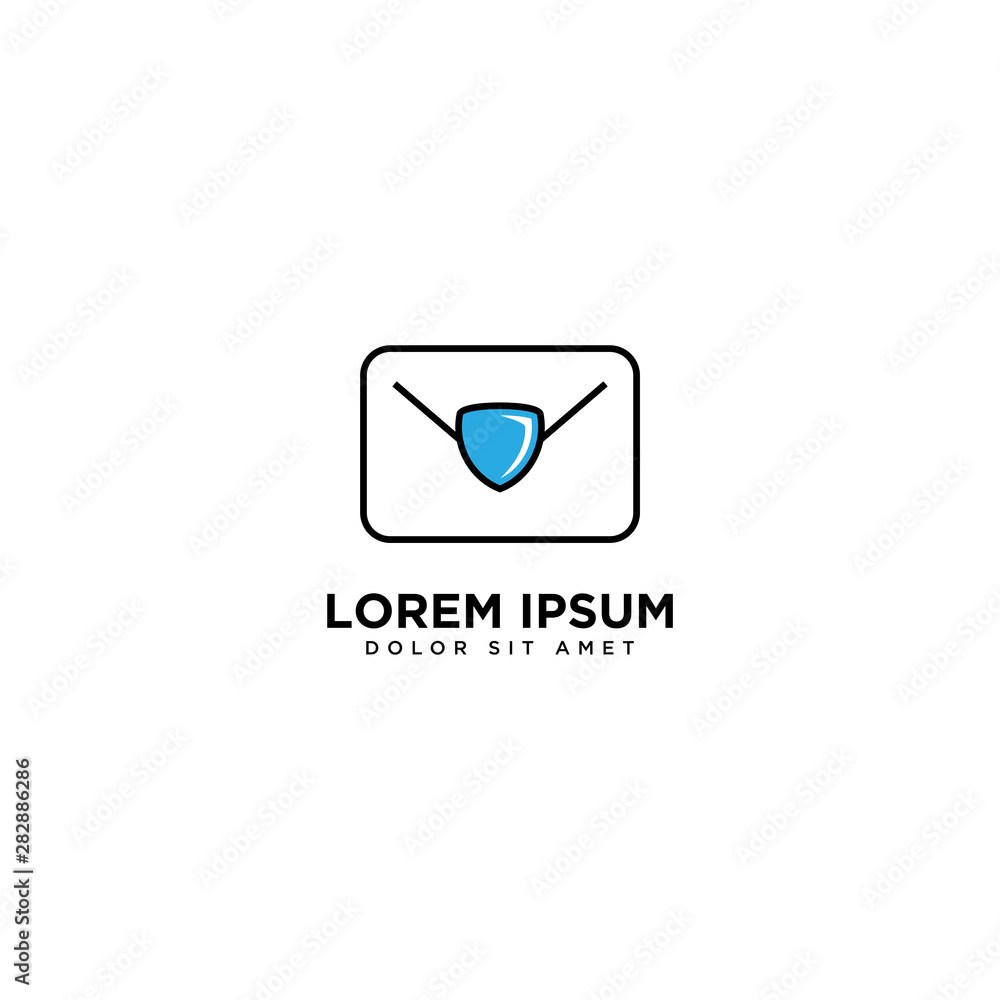 Mail Protect Design Vector, Communication SImple Vector Mail Protect Design Vector, Communication SImple Vector