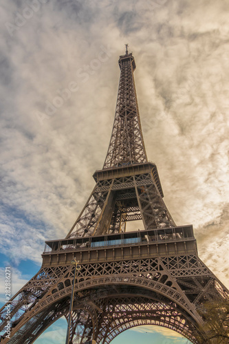 Eiffel Tower on a sunny January day.