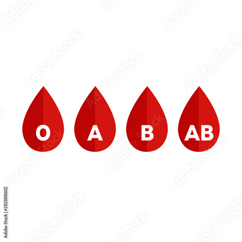 blood types vector icon