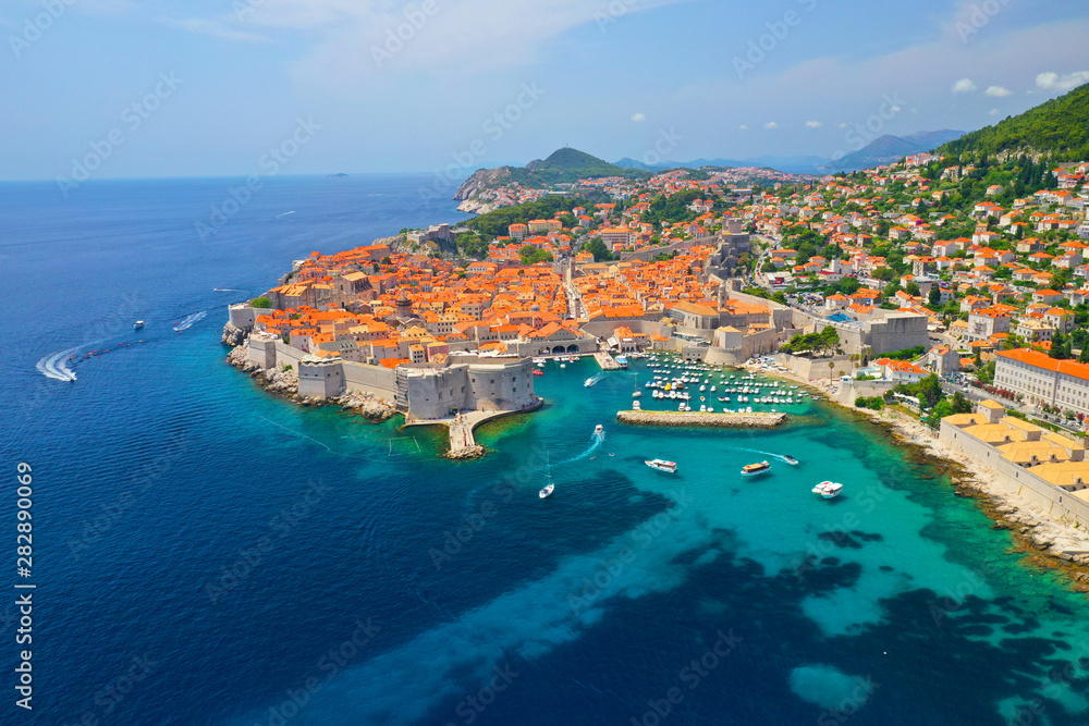 Dubrovnik Old Port in Croatia, Midday