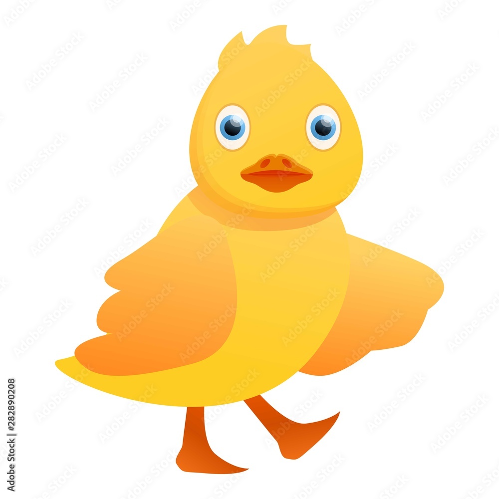 Funny yellow duck icon. Cartoon of funny yellow duck vector icon for web design isolated on white background Funny yellow duck icon. Cartoon of funny yellow duck vector icon for web design isolated on white background