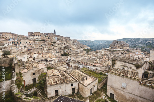 Breathtaking view of the ancient town of Matera, southern Italy.