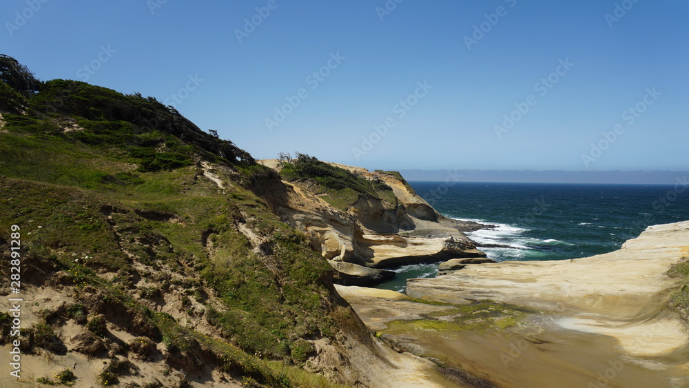 cliffs overlooking the ocean