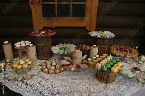 food appetizers buffet delicious sweets festive party © yuriy