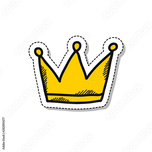 crown doodle icon