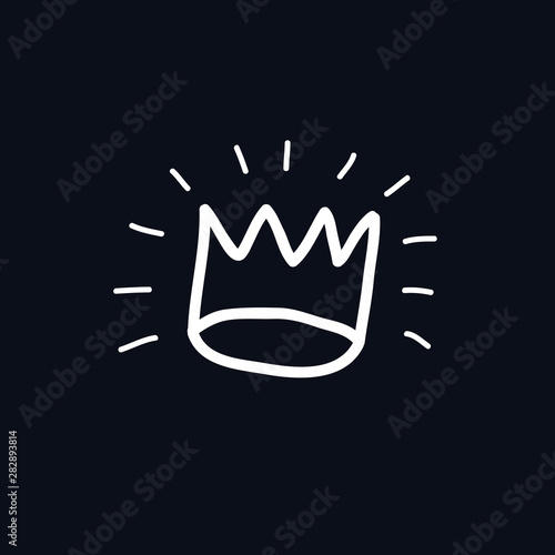 crown doodle icon photo