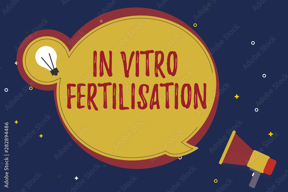 Word writing text In Vitro Fertilisation. Business concept for An egg is fertilized by sperm in a test tube.