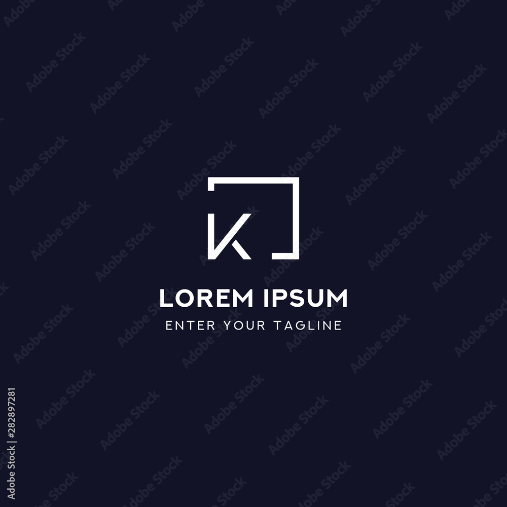 Logo Letter VK Minimalist, simple design initia V + K. Logo Letter VK Minimalist, simple design initia V + K.