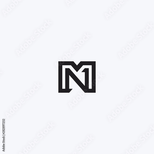 Logo Monogram Letter MN, Concept Letter M + N Simple Design.
