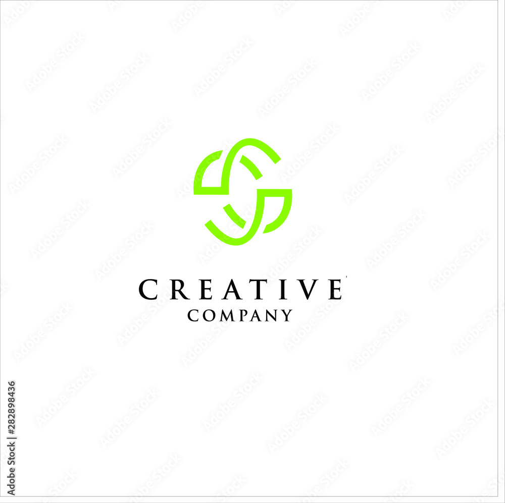 Initial Letter S / Letter C with circle logo design Initial Letter S / Letter C with circle logo design