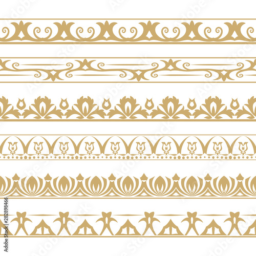 Vector set of art dividers.