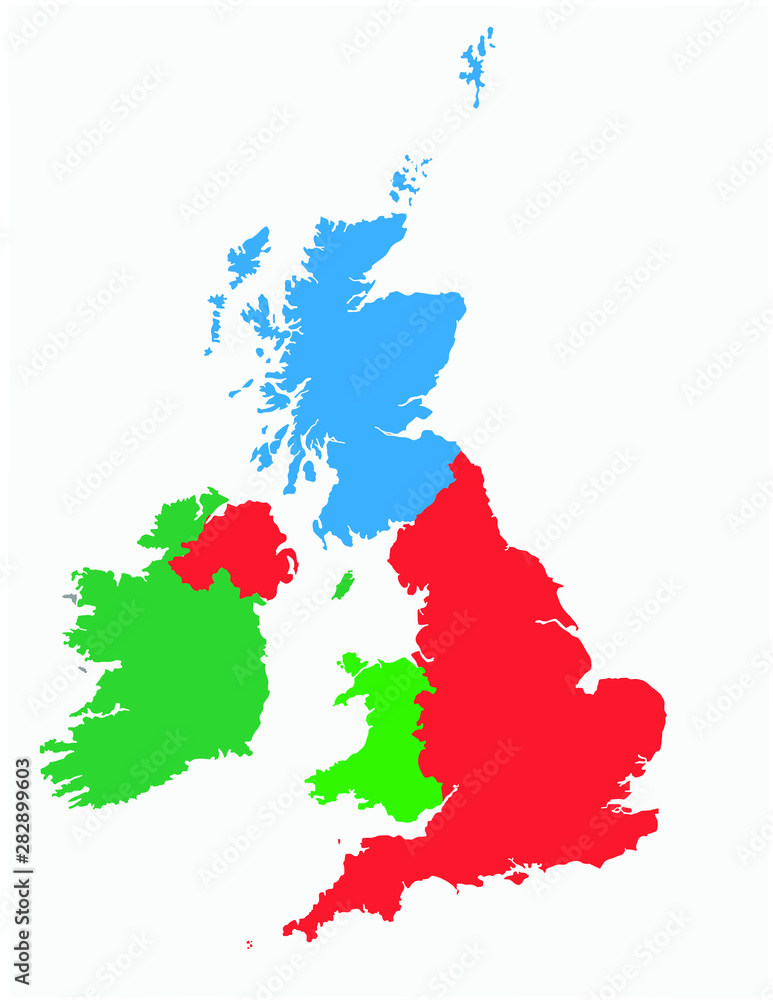 Fototapeta premium United Kingdom color vector illustration