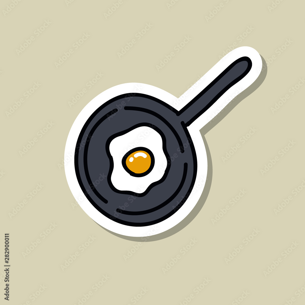 scrambled eggs doodle icon, vector illustration scrambled eggs doodle icon, vector illustration