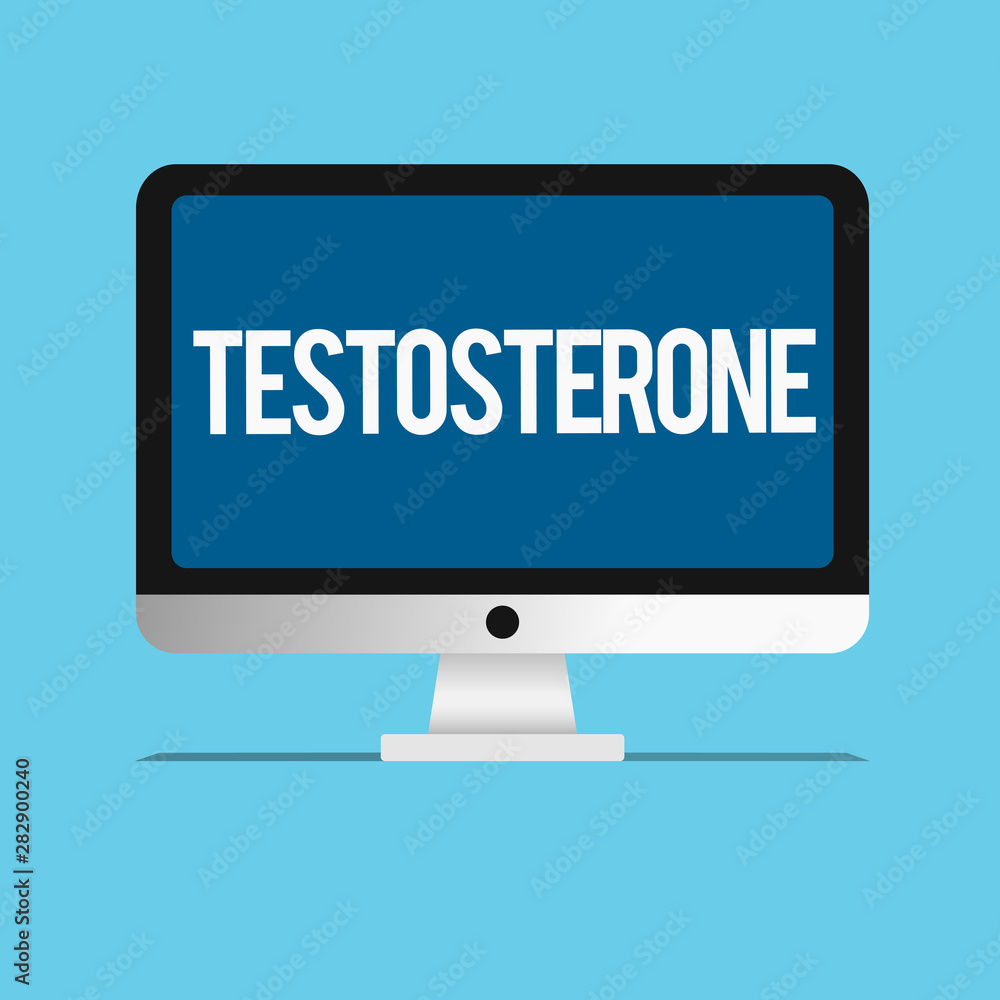 Conceptual hand writing showing Testosterone. Business photo showcasing Hormone development of male secondary sexual characteristics.