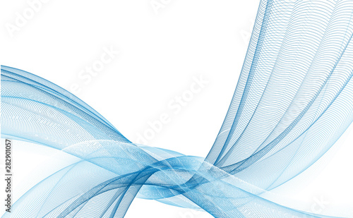 blue fabric flowing wave shape background