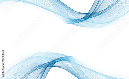 blue fabric flowing wave sh...