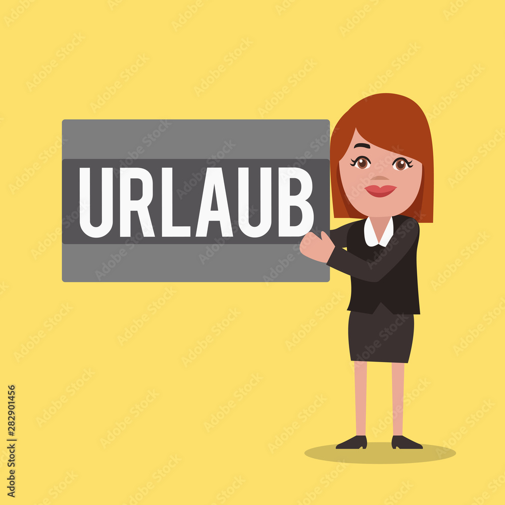 Word writing text Urlaub. Business concept for Leave of absence from work Holiday vacation Having fun in the beach. Word writing text Urlaub. Business concept for Leave of absence from work Holiday vacation Having fun in the beach.