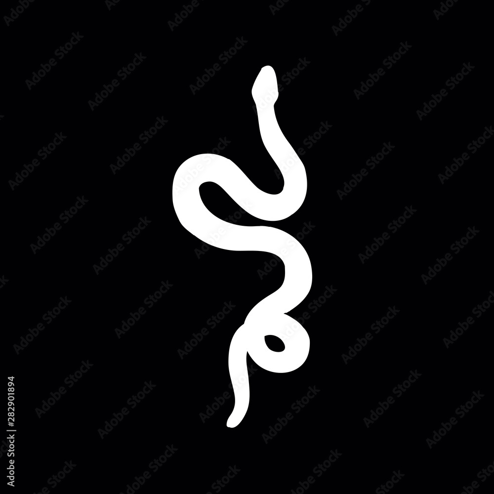 snake doodle icon, color illustration snake doodle icon, color illustration