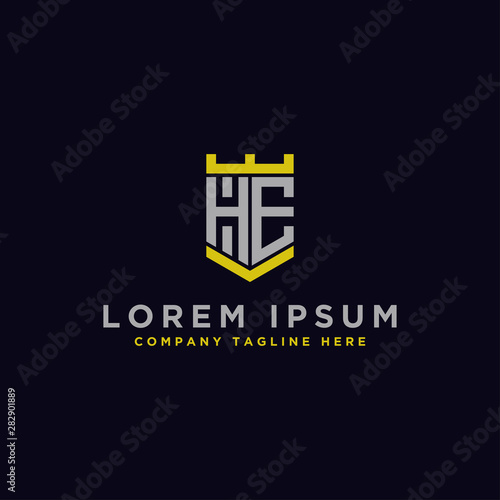 Inspiring company logo designs from the initial letters HE logo icon. -Vectors