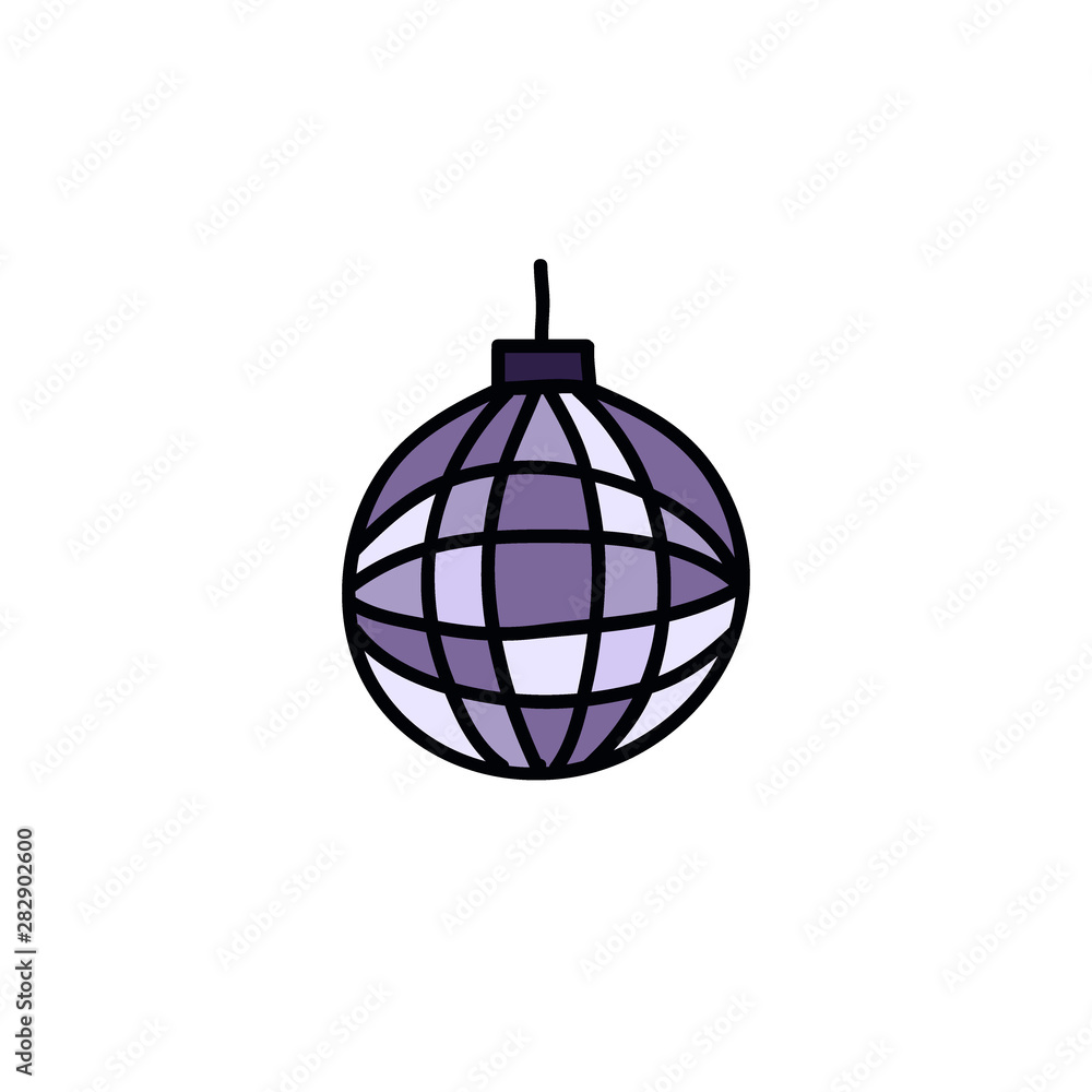 disco ball doodle icon disco ball doodle icon