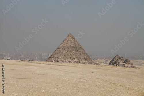 The Pyramids at Giza  near Cairo  Egypt