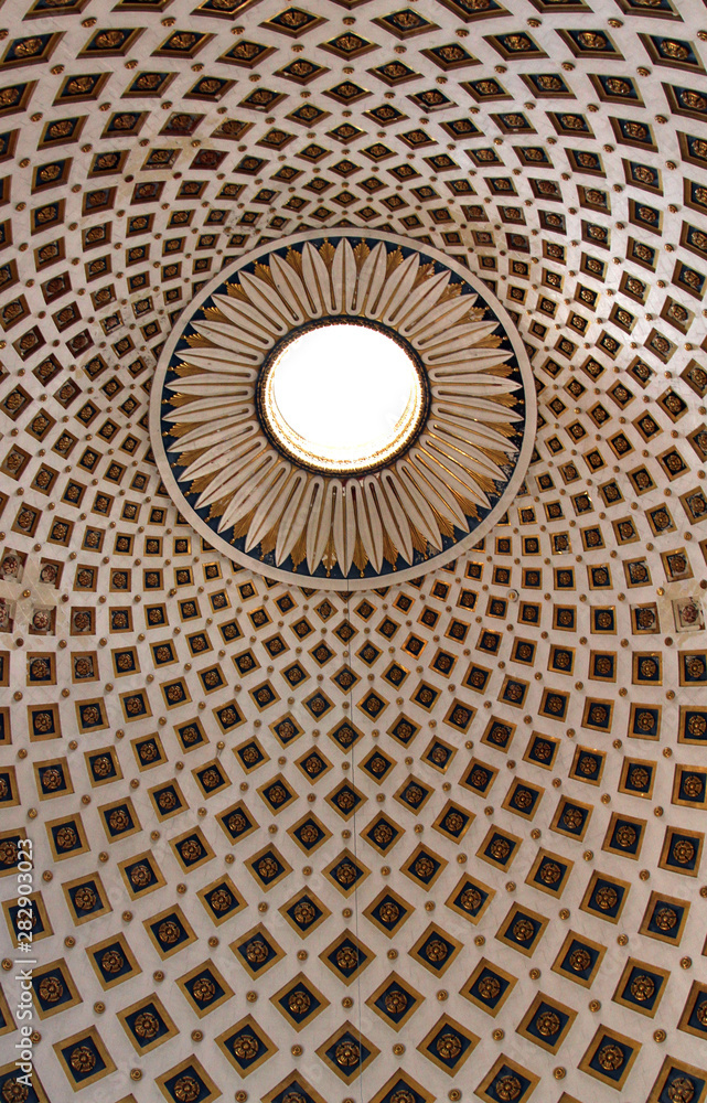 Ceiling of Mosta church, Malta on Monday 30 May 2011