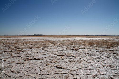 Salt flats on Birket Zeitoun, in the Siwa oasis; Egypt photo