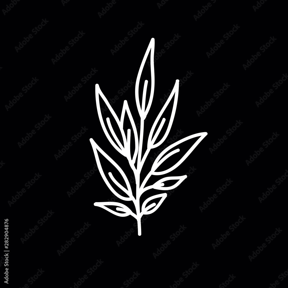 sprig doodle icon, color illustration sprig doodle icon, color illustration