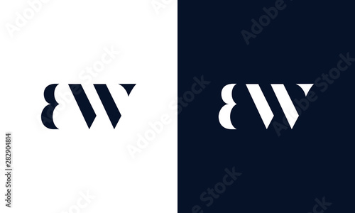 Abstract letter BW logo. This logo icon incorporate with abstract shape in the creative way.