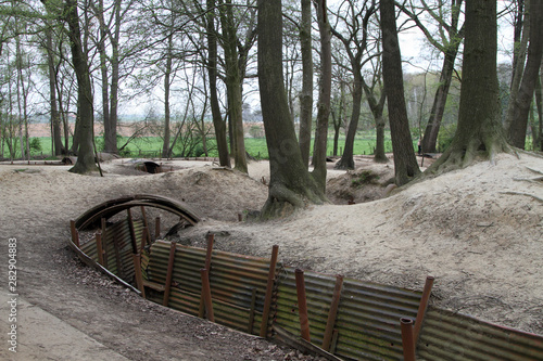 First World War trenches near Ypres, Belgium