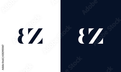 Abstract letter BZ logo. This logo icon incorporate with abstract shape in the creative way.