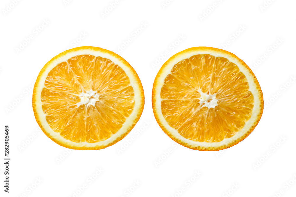 Orange slice isolated on white background Orange slice isolated on white background