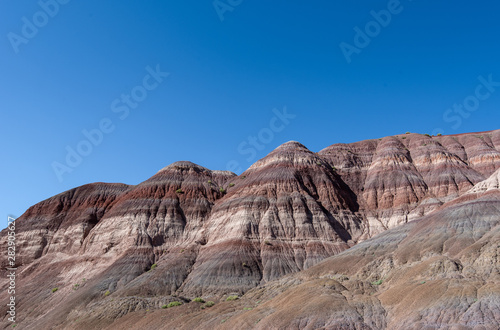 Landscape of striped hillsides at Paria Canyon in Grand Staircase Escalante National Monument