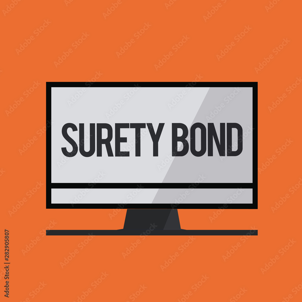 Word writing text Surety Bond. Business concept for Formal legally enforceable contract between three parties. Word writing text Surety Bond. Business concept for Formal legally enforceable contract between three parties.