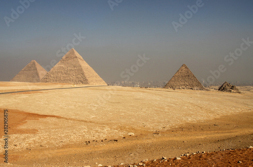 Pyramids in Giza  near Cairo  Egypt