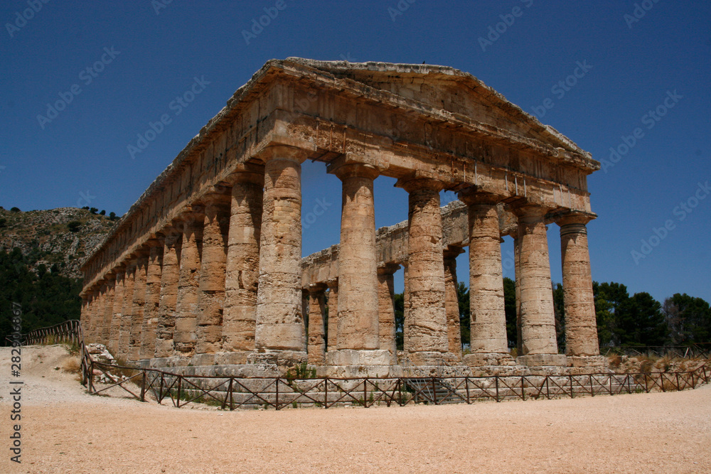 Greek ruins at Segesta, on the island of Sicily, Italy