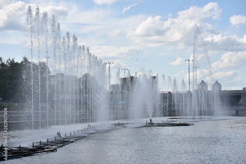 fontain in the central part of Yekaterinburg city