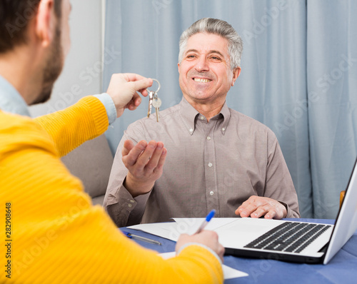 Mature man and agent occupational lease