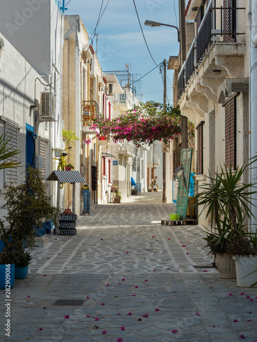 View to central market street in Kardamena. photo