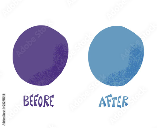 Before and after template. Vector illustration.